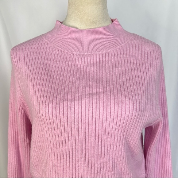 Wild Fable Sweater Junior Size XXL Cropped Pullover Turtleneck Long Sleeve‎ Pink - Picture 2 of 11